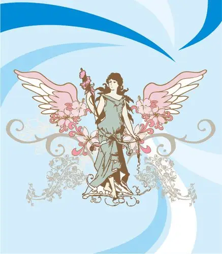 mb 尺寸:0×0像素  颜色:rgb 关 键 词: 天使,女性天使,翅膀,花边图案