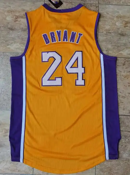 湖人24号科比阿迪黄色白字密绣球衣篮球背心篮球服