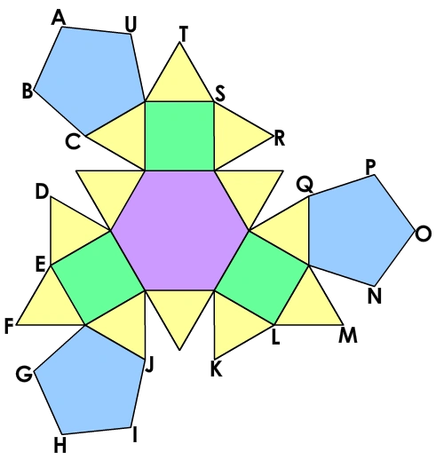 三到六边形都有的多面体