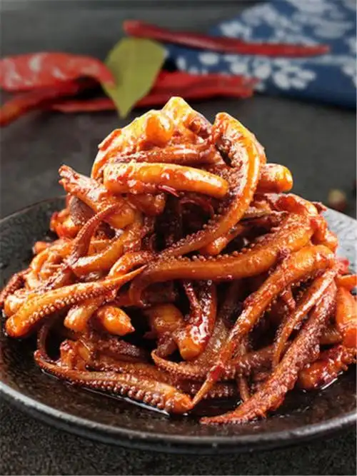 麻辣鱿鱼须,鲜辣的就是好吃