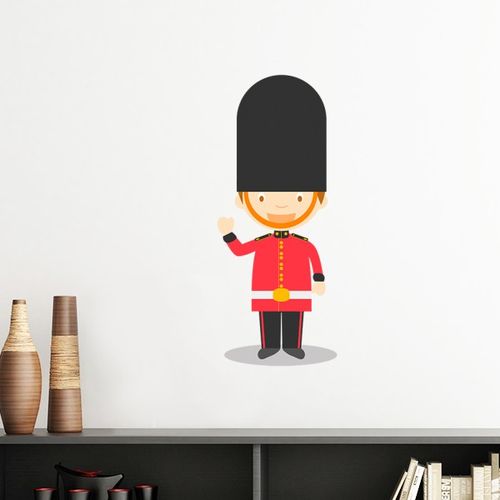 伦敦护卫英国人卡通人物墙贴壁纸房间贴花海报装饰