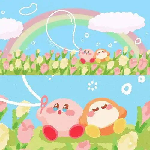 头像壁纸彩虹泡泡儿童画01