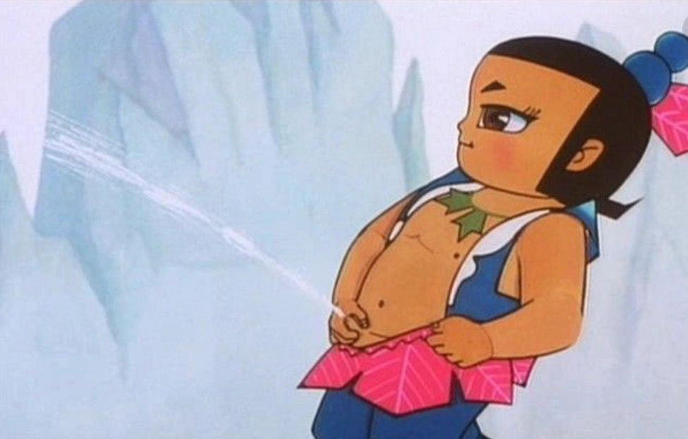 盘点葫芦娃中少儿不宜的镜头,水娃羞耻,红娃在干嘛?