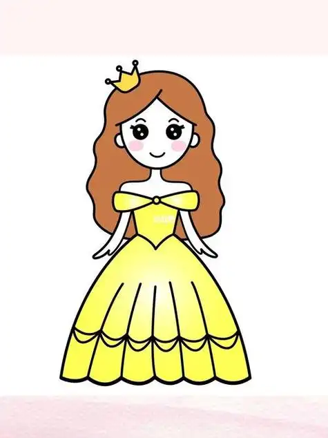 二年级美术公主简笔画