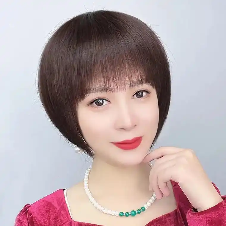 假发女短发,真的让我变成了另一个人!圆脸波波头,超自然,遮白 - 抖音