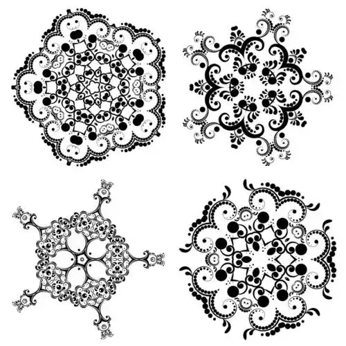 矢量创意中心对称装饰图形元素