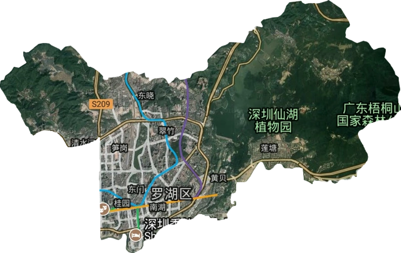 罗湖区高清卫星地图