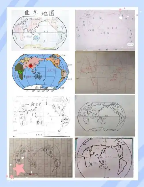 知地明理 乐享假期——青岛七中2023级(5)中队开展手绘世界地图及思维