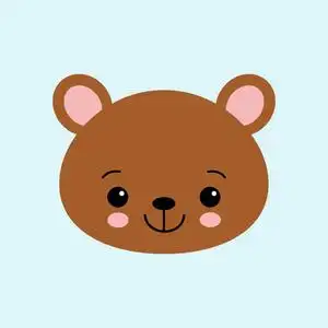 可爱的熊. 有趣的动物. 卡通风格的小熊. 矢量图. 平的. kawaii照片