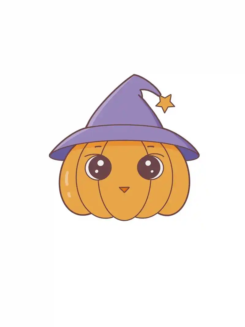 可爱的万圣节南瓜简笔画,简单又好看.#一起学画画 #图文伙伴 - 抖音