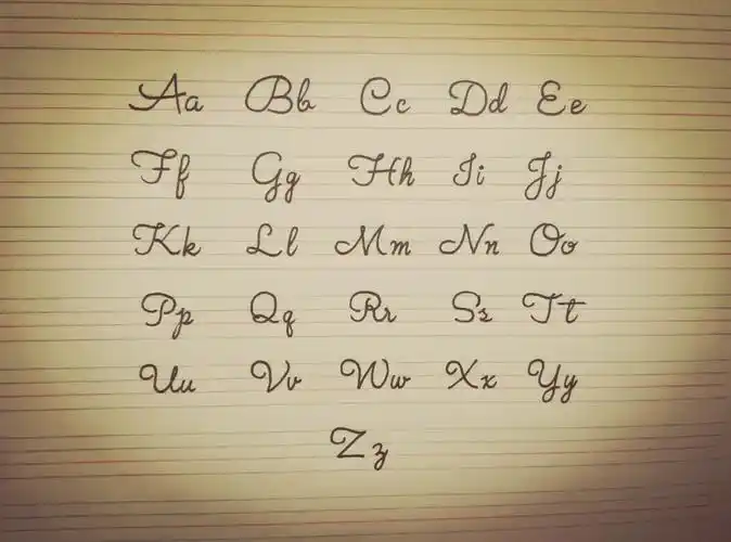 26个英文字母花体英文手写原创文