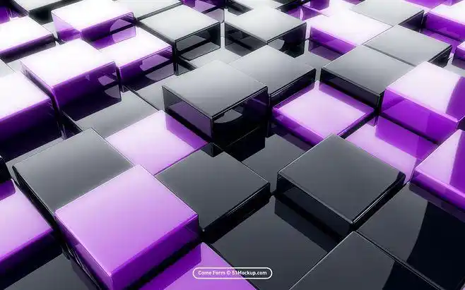 3d立体光滑的3d立方体背景图 3d glossy cube backgrounds_平面素材