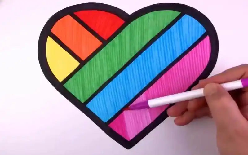 儿童简笔画教孩子画爱心