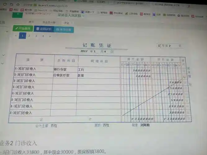 公立医院的手工帐,记账凭证这样写对吗?
