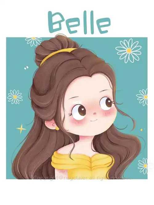 迪士尼公主头像贝儿公主直播图