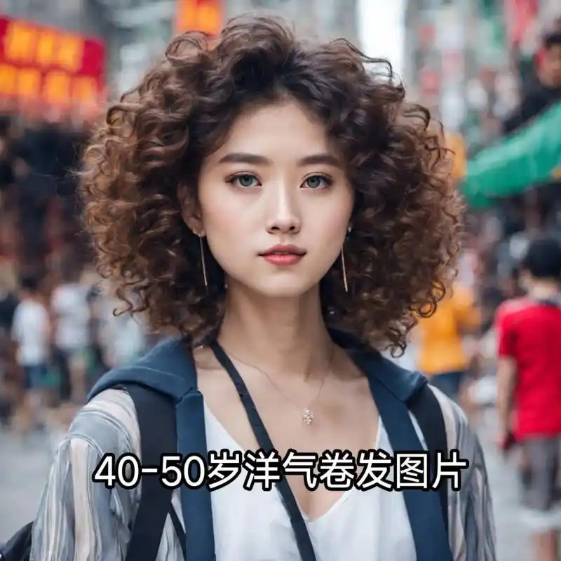 40-50岁洋气卷发图片.#根据脸型设计发型 #烫发 #美出 - 抖音