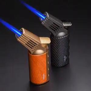 格律斯 台式雪茄打火机金属直冲防风大火力充气喷火枪焊枪点火机