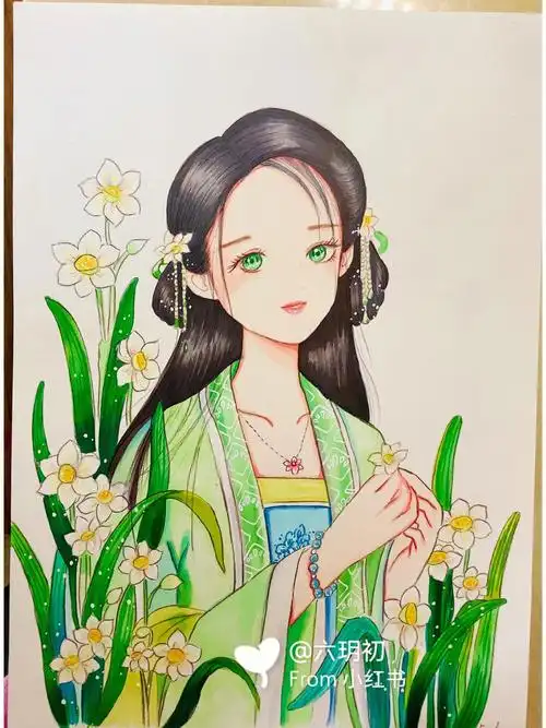 马克笔手绘古风美人