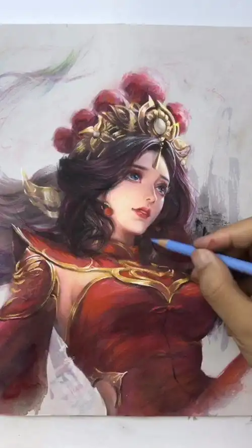 姻缘呢,上天安排的最大,手绘露娜一生所爱