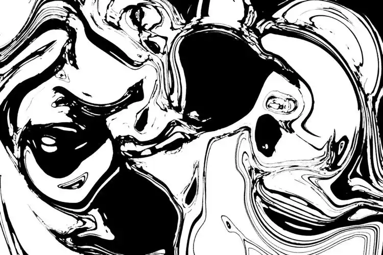 黑白线条水纹大理石背景