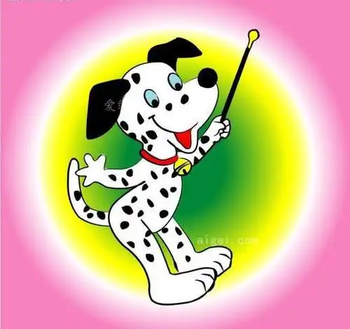 矢量卡通小花狗图片