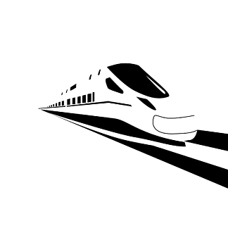 黑白动车png元素