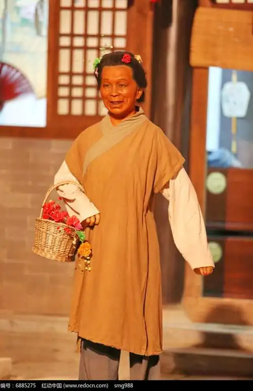 明代老太太蜡像