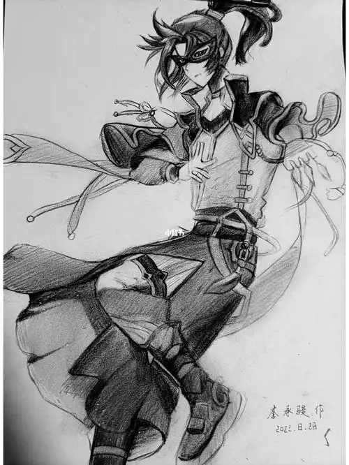 今天画个重生唐三里的唐三,执笔揉的不太好,请见谅,希望谢谢#手绘临摹