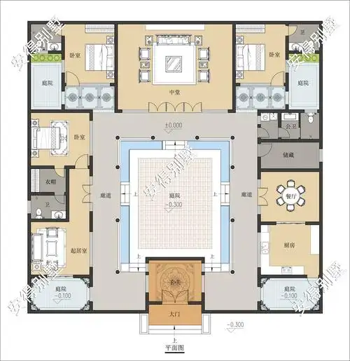两款新中式四合院别墅设计经典大气你觉得怎么样