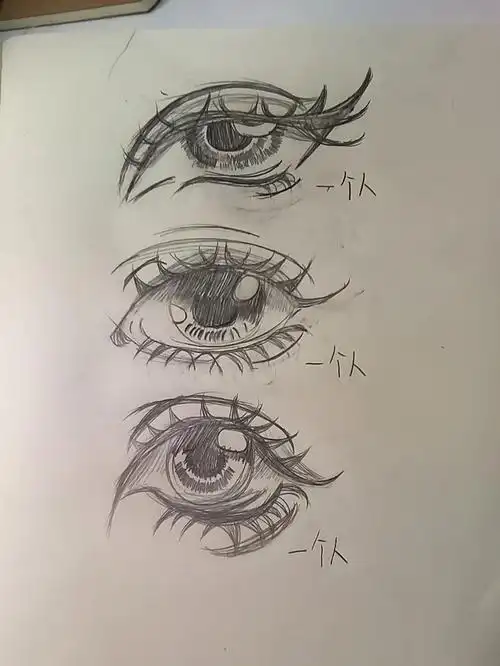最近迷上了画眼睛,眼睛是心灵的窗户临摹了一下别人画的眼睛#临摹