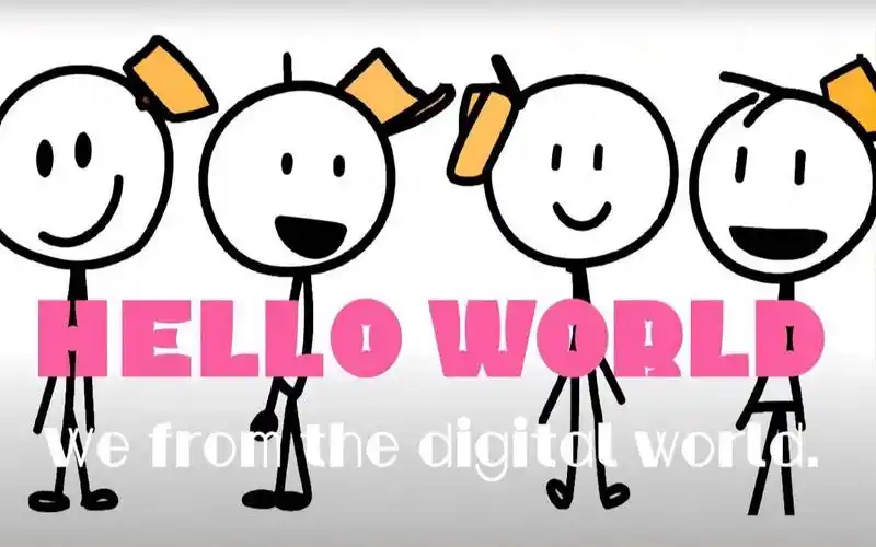 "hello world"来自二次元的问候-用ai创建二次元"生命"