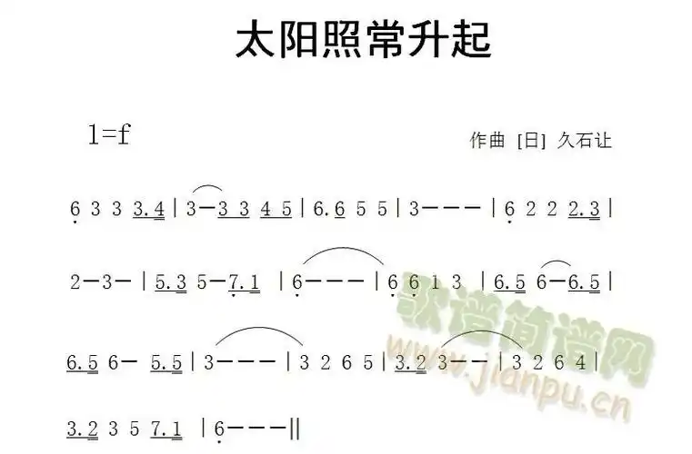 太阳照常升起 歌谱简谱网