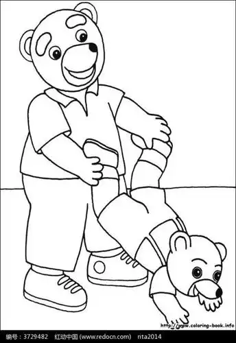 简单的简笔画熊爸爸