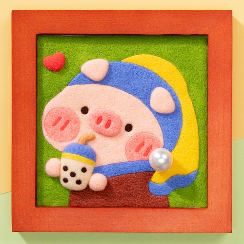 羊毛毡戳戳乐相框画