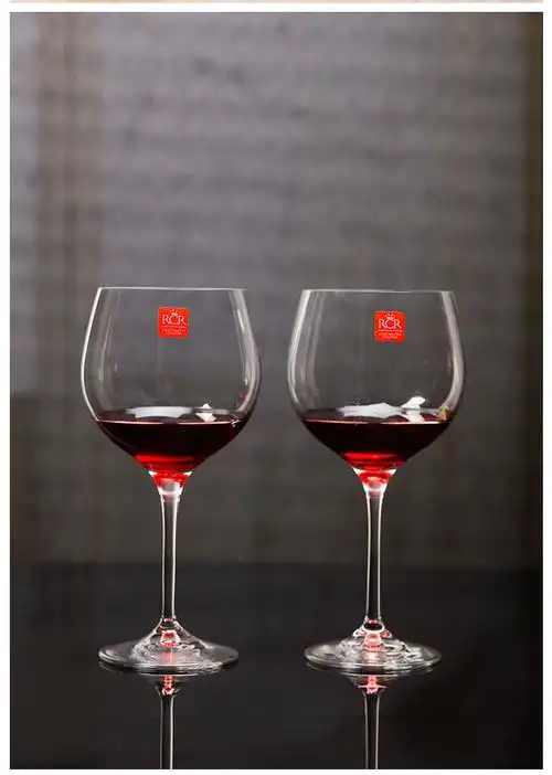 意大利rcr进口2支装水晶玻璃勃艮第红酒杯子一对高脚杯家用套装勃艮第