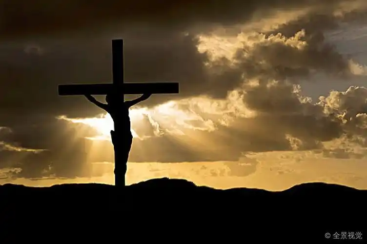 剪影_耶稣_磨难_十字架_耶稣受难日_复活节_高清图片_全景视觉