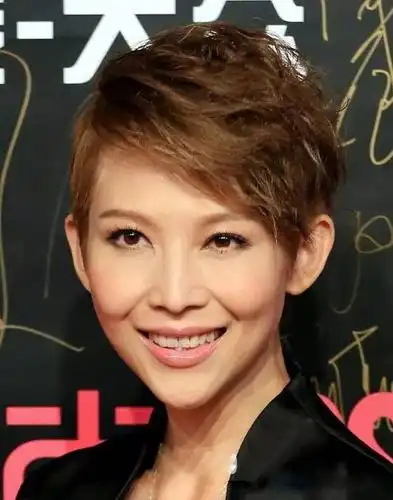 明星代表 志玲姐姐的脸型就是颧骨较凸的菱形脸,不难发现她比较喜欢