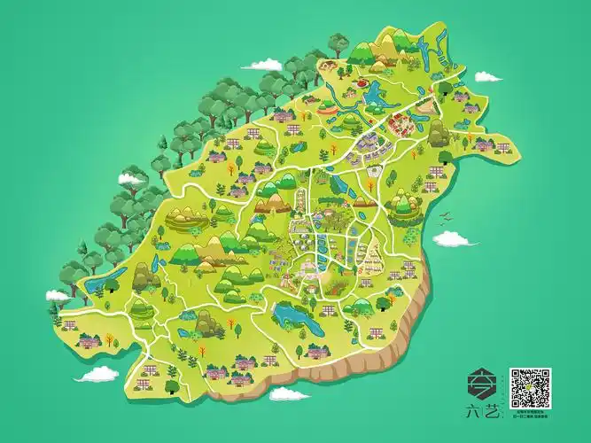 景区公园全域旅游博物馆导览图卡通插_手绘地图六艺设计-站酷zcool
