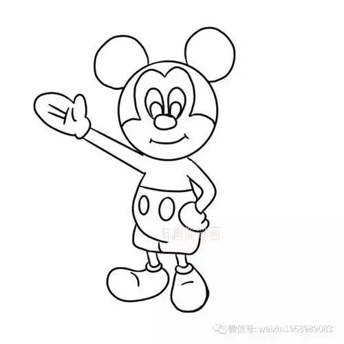 卡通米老鼠手绘简笔画