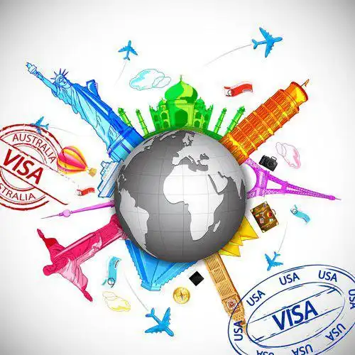 世界旅行元素图标矢量图