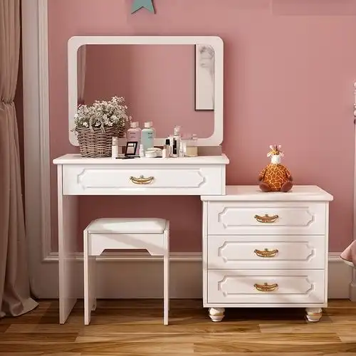 闪电客宜家梳妆台多功能ins卧室梳妆台网红简约现代小户型经济型化妆