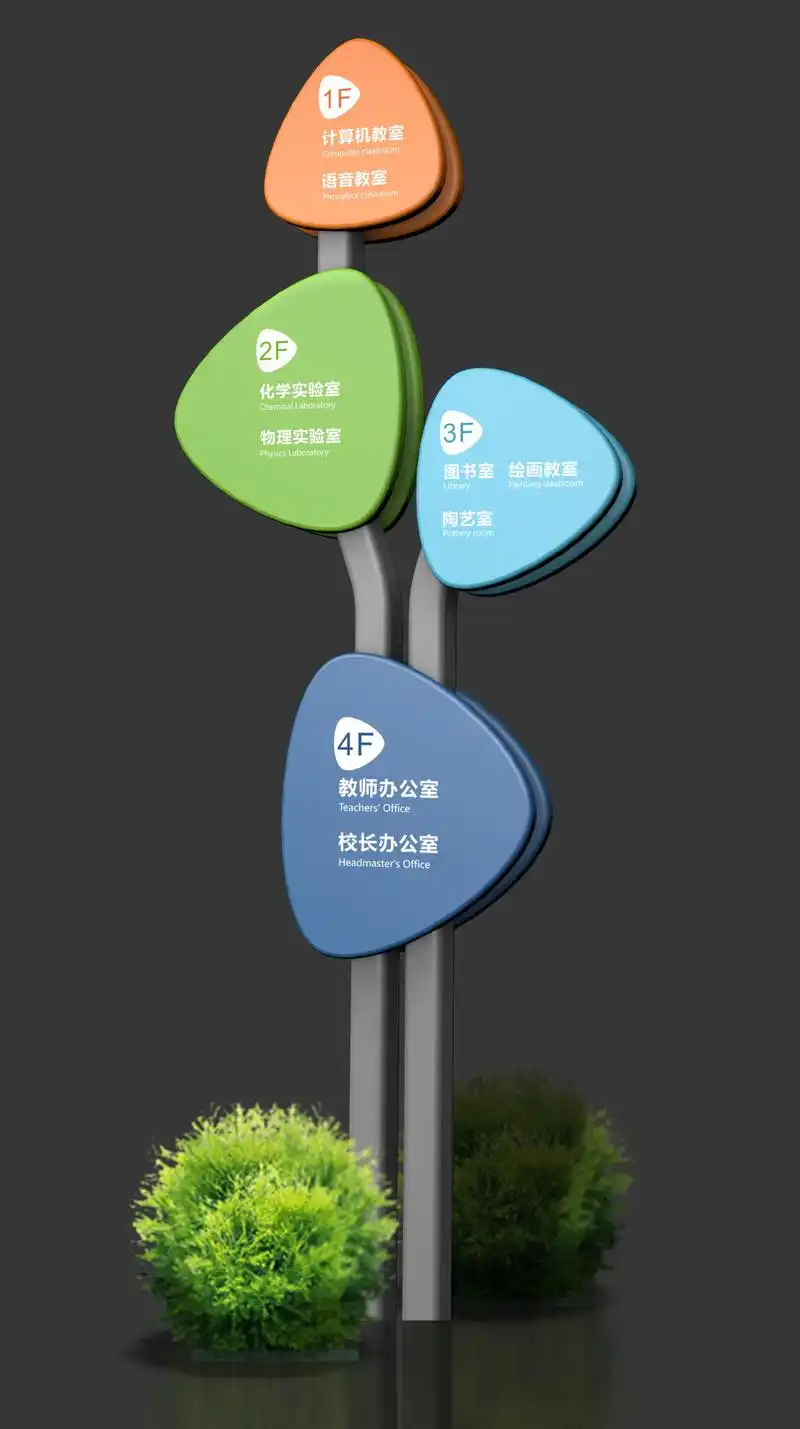 学校标识牌:交通知识进入校门,普法普规了解社会安全制度!