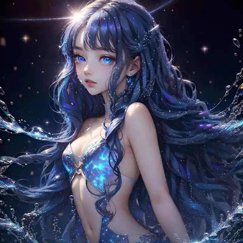 头像丨蓝色系丨银河丨少女丨星空 好困