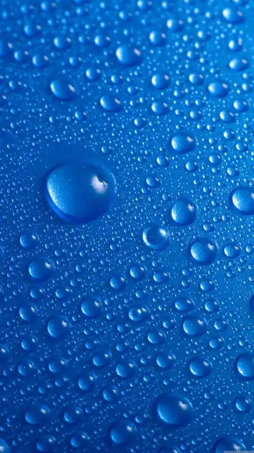 三星手机壁纸1440x2560蓝色水滴3d