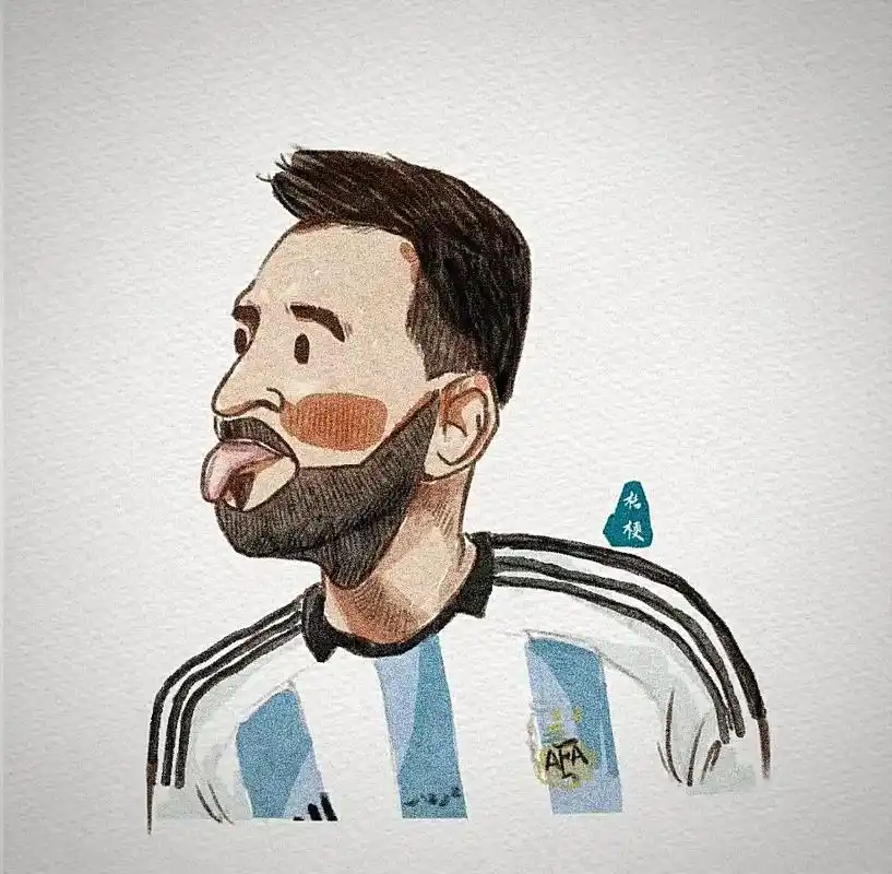 优质头像 #梅西 #简笔画 #氛围感拉满 - 抖音