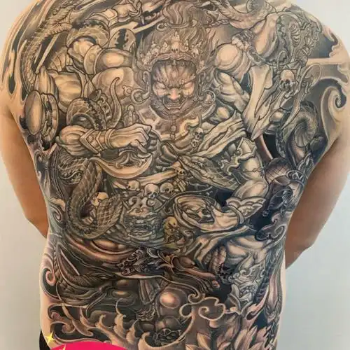 大黑天大黑天形态:单首六臂,_纹身吧社区 - 纹身大咖