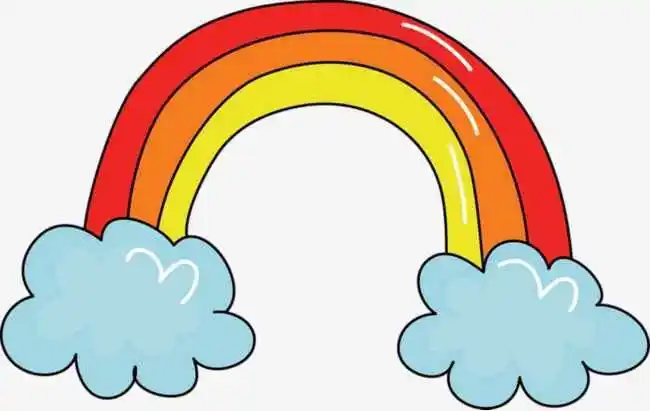 彩虹简笔画 彩虹简笔画图片大全彩色