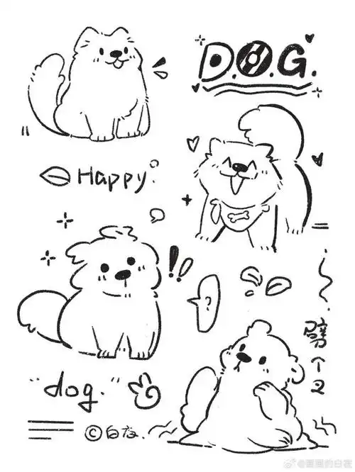 猫猫狗狗简笔画
