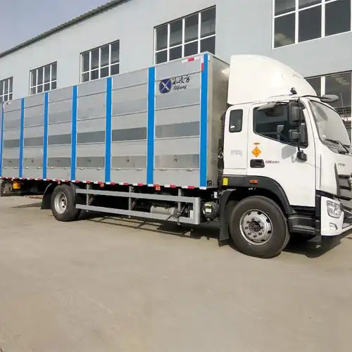 恒温仔猪运输车 冰凌方拉猪车7米6三层封闭式畜禽运输车-阿里巴巴