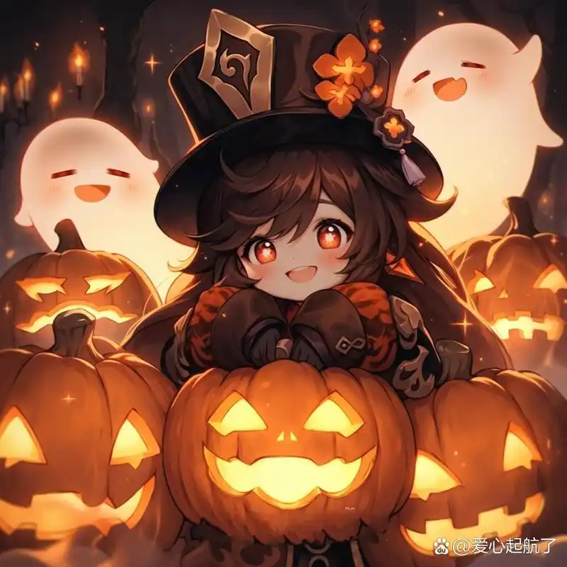 原神头像 | 听说胡桃和万圣节很配哦